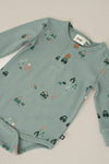 Feetje Romper rib AOP - Beep Beep Mint (50200273)